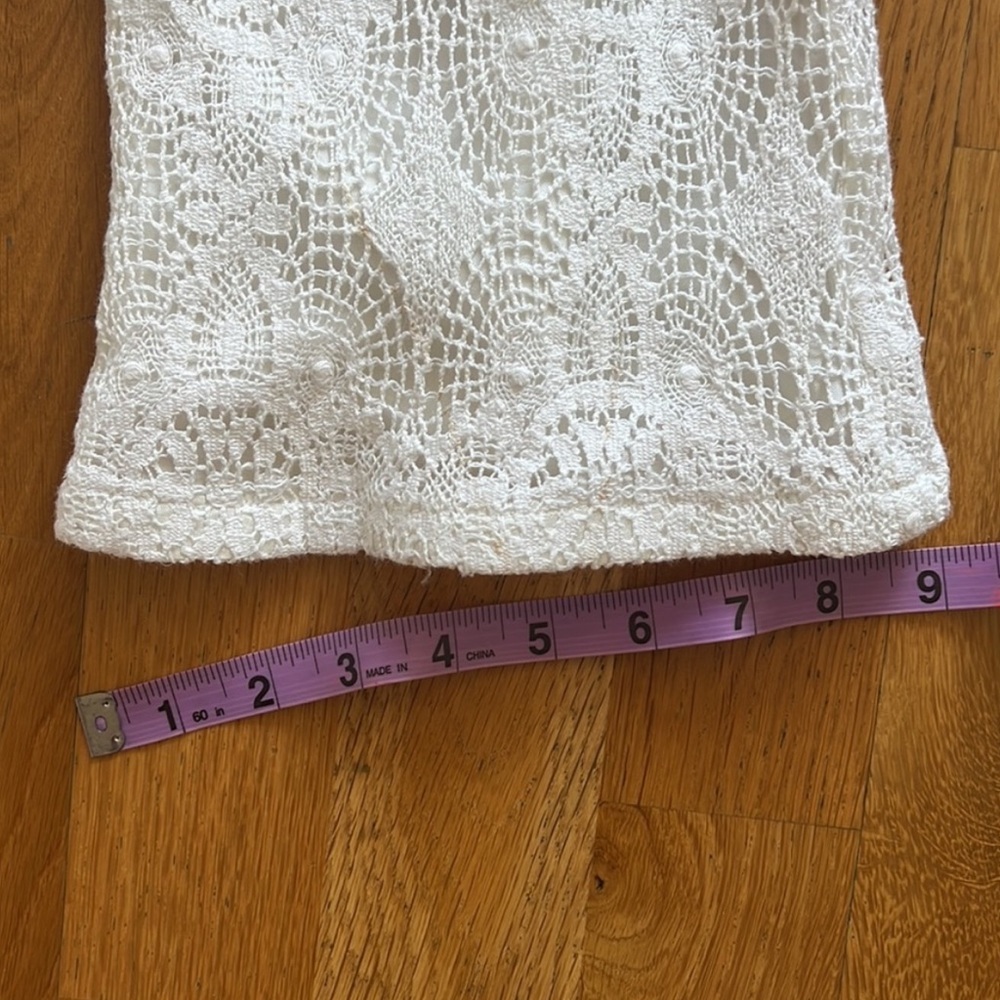 Vintage Y2K White Crochet Pants - Picture 6 of 10